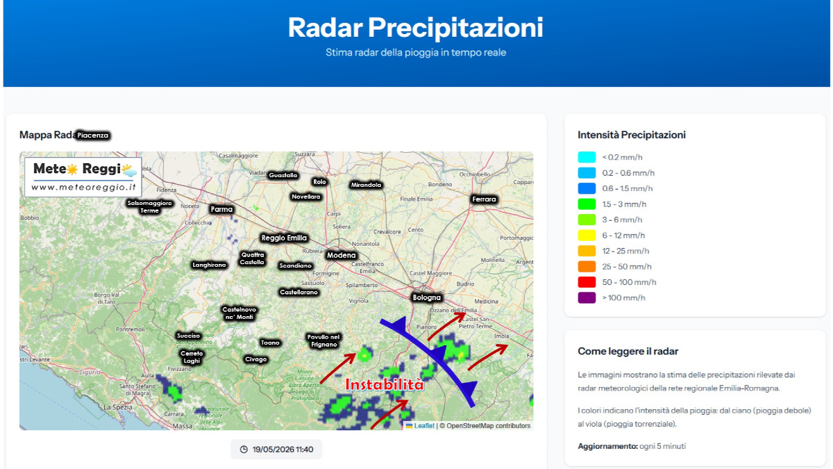 Bollettino meteo delle 12:30 - Aumento della nuvolosità
