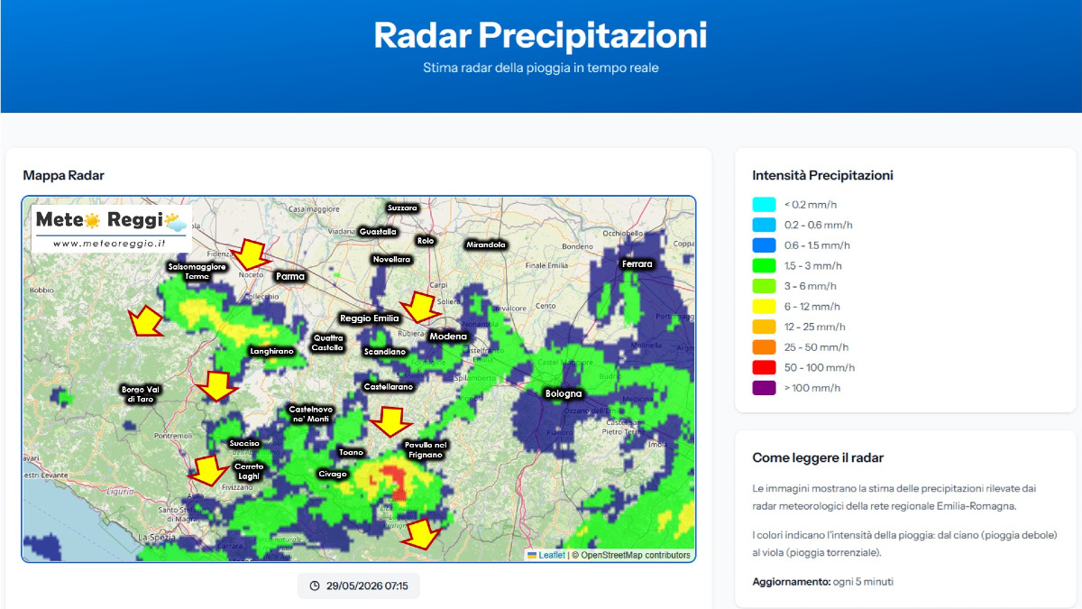 Bollettino meteo delle 08:00 - Ultime piogge poi torna il Sole