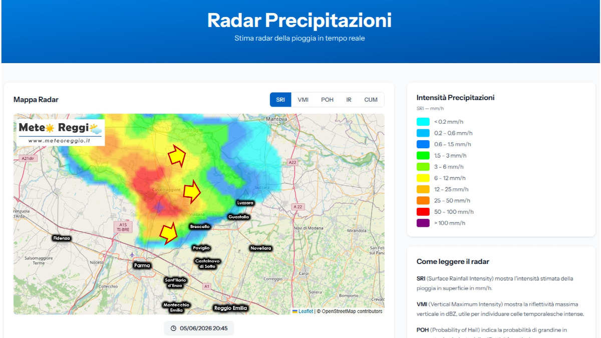 Bollettino meteo delle 21:00 - Temporale in avvicinamento nella Bassa