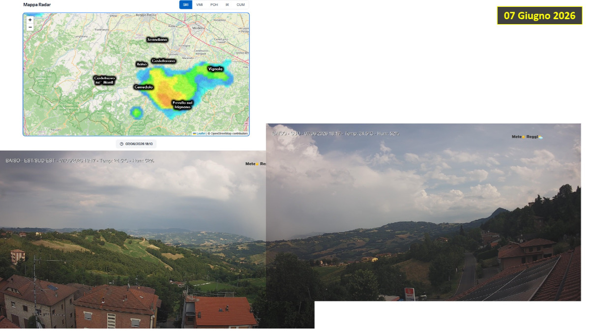 Bollettino meteo delle 18:45 - Temporale in allontanamento in Appennino