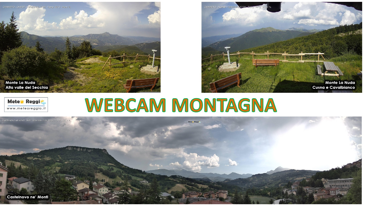 Bollettino meteo delle 17:35 - Temporali in Appennino, caldo intenso in Pianura