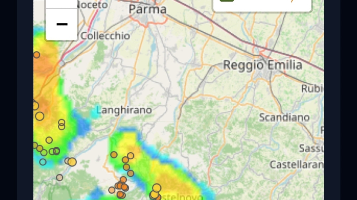 Bollettino meteo delle 15:45 - Il temporale avanza dalla montagna alla collina