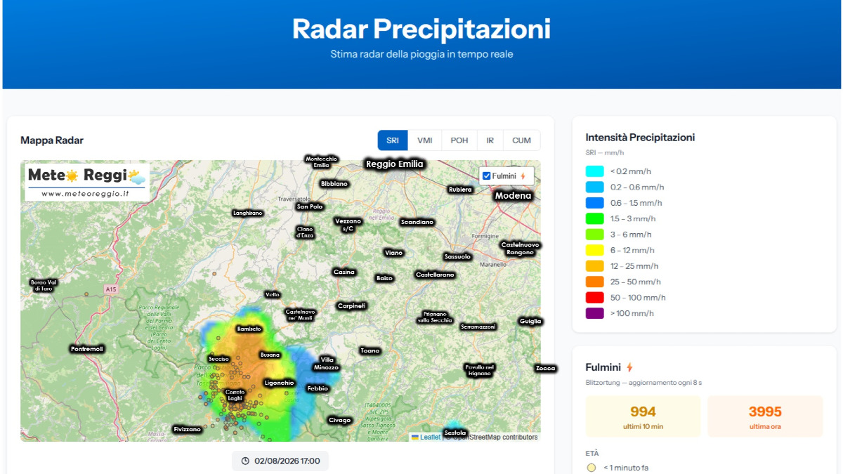Bollettino meteo delle 17:45 - Temporale in Montagna, caldo intenso altrove
