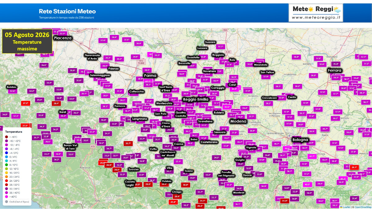Bollettino meteo delle 19:00 - Sereno e caldo