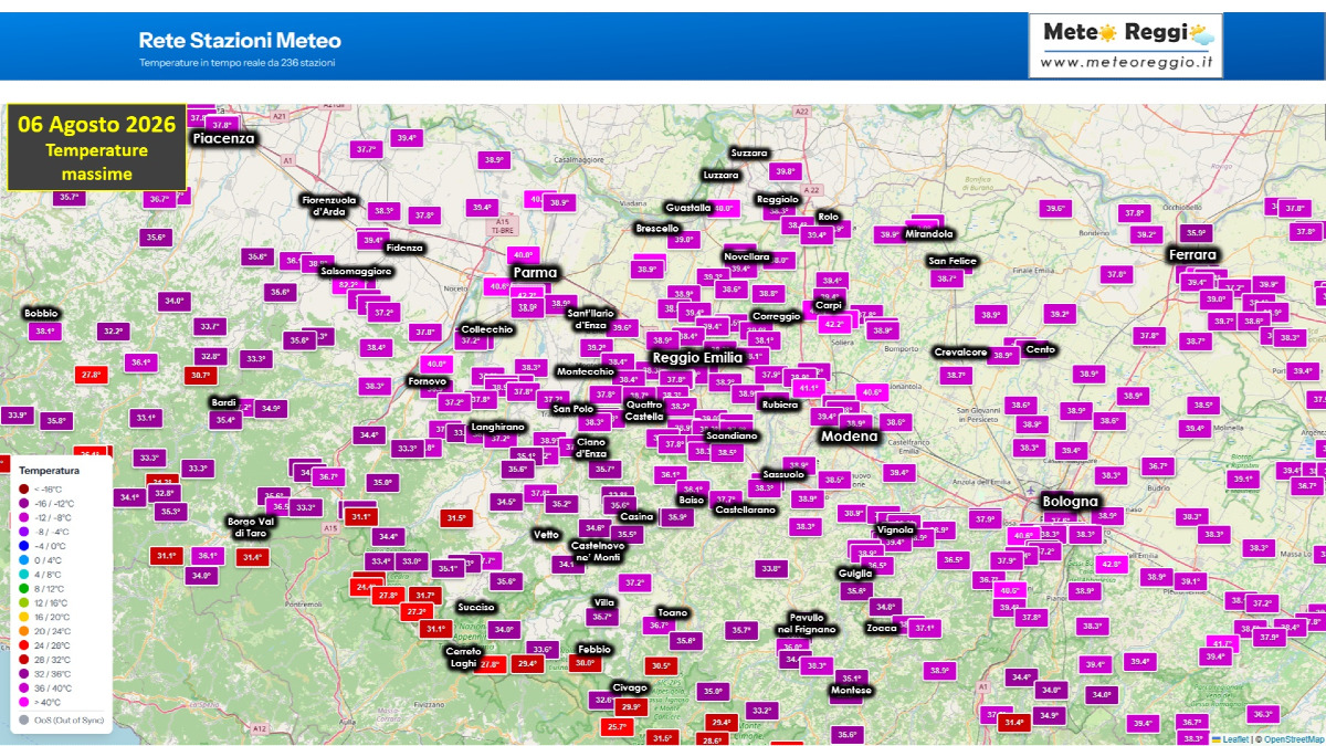 Bollettino meteo delle 19:30 - Sereno e caldo