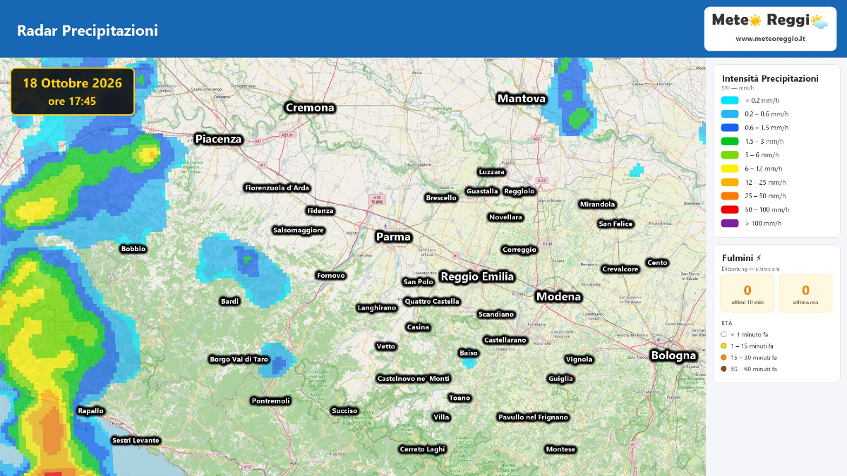 Bollettino meteo delle 18:00 - Cielo coperto o molto nuvoloso