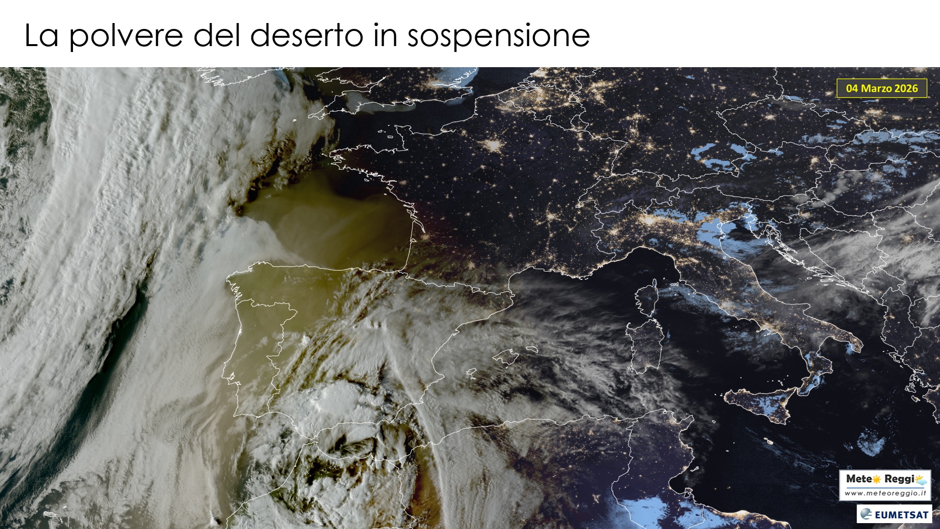 La Calima sulla Spagna