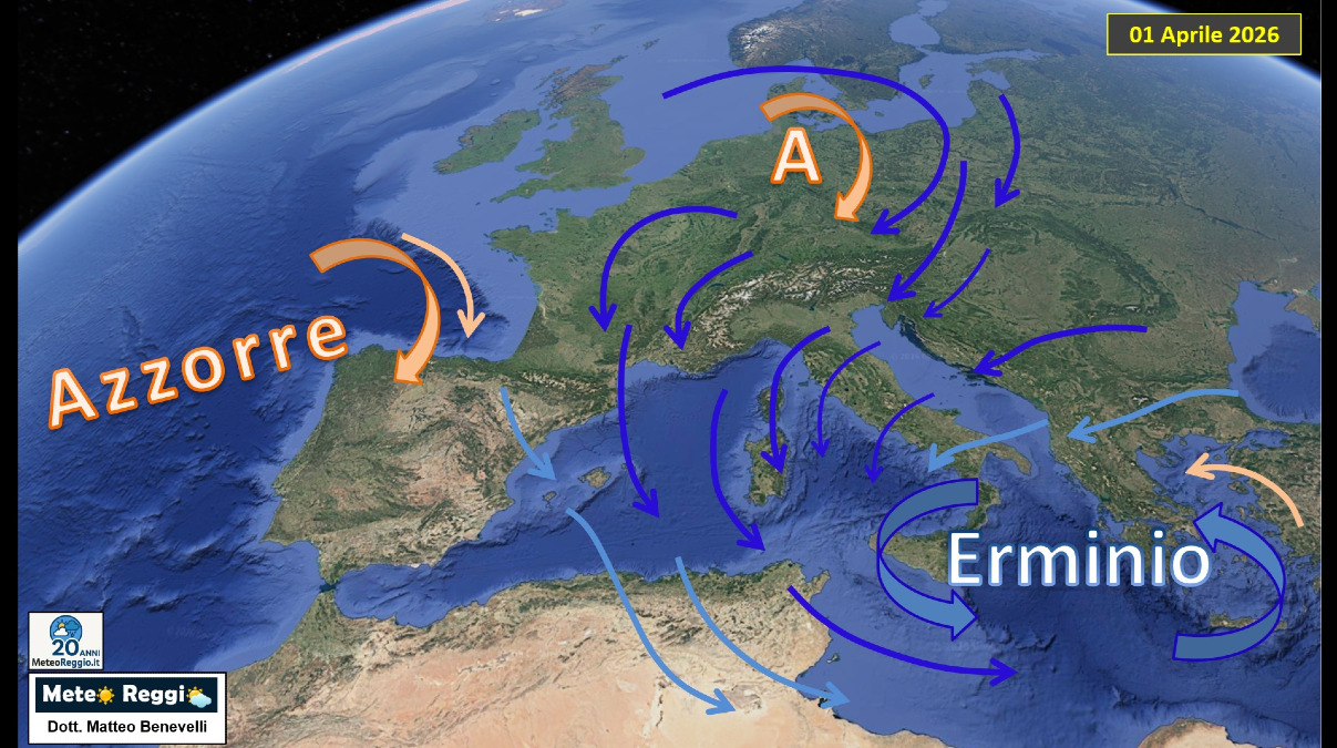 Ciclone "Erminio" in formazione: aria fredda e burrasca sul Crinale, ma Reggio resta ai margini