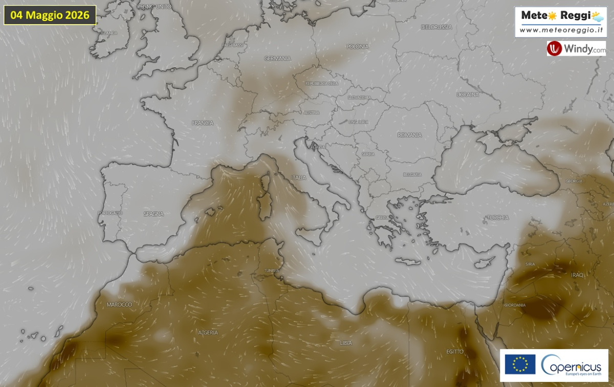 Il deserto sopra di noi: polvere sahariana e piogge "sporche" in arrivo nel Reggiano