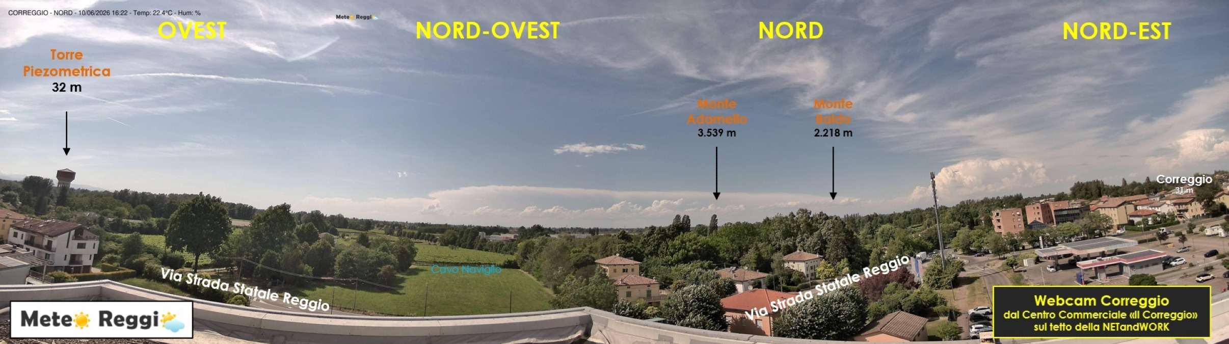 Correggio entra nella rete Meteo Reggio: online la nostra 18ª webcam!