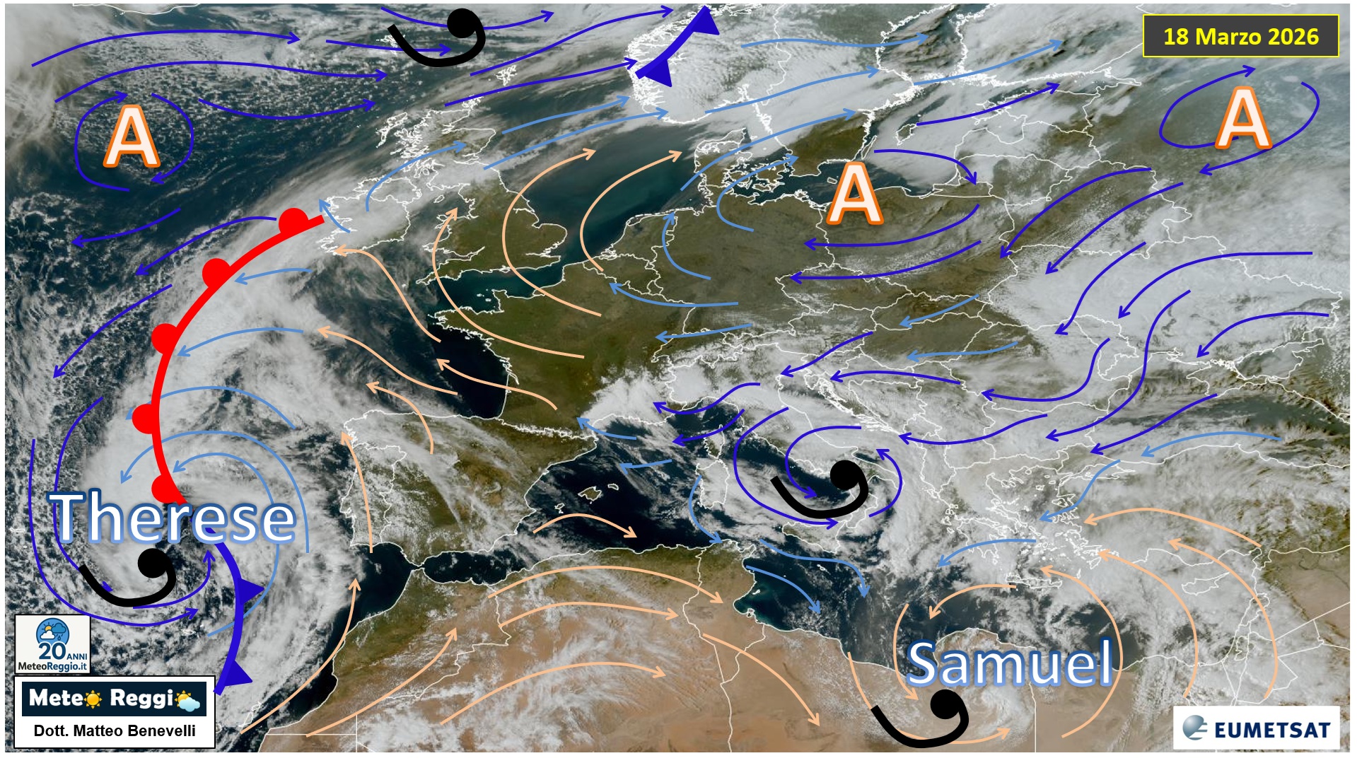 Immagine satellitare 18 marzo 2026