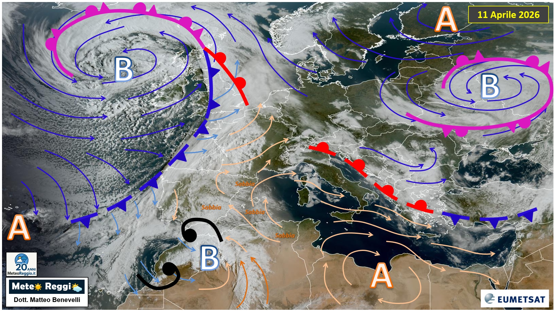 Immagine satellitare 11 aprile 2026