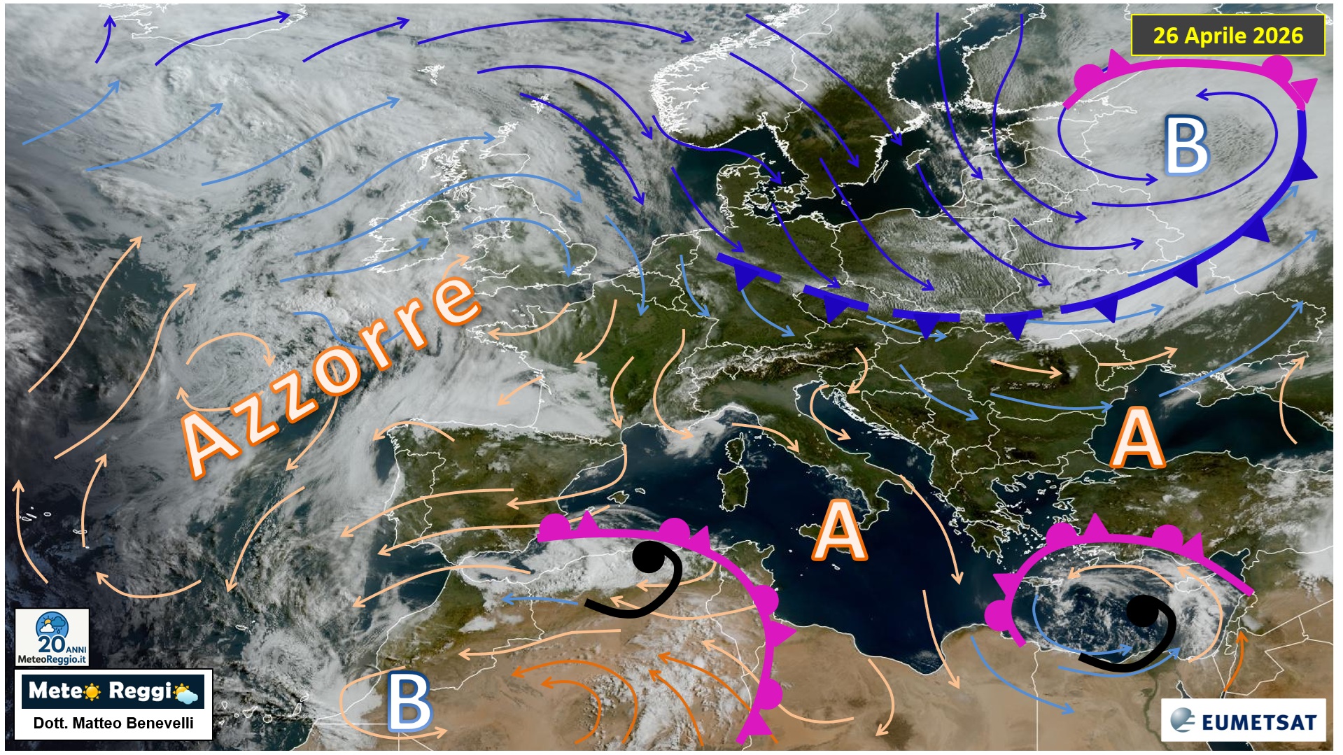 Immagine satellitare 26 aprile 2026