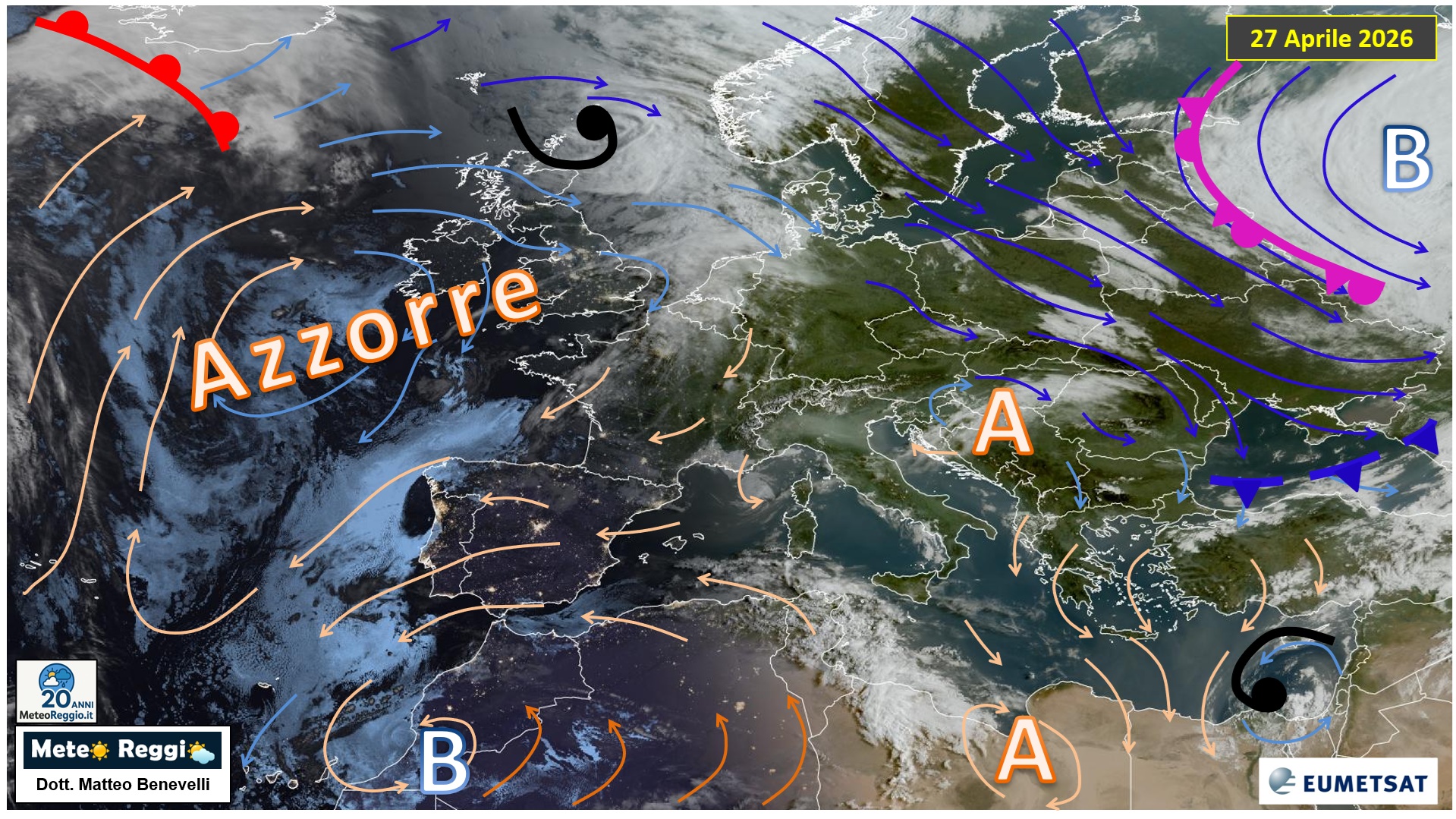 Immagine satellitare 27 aprile 2026