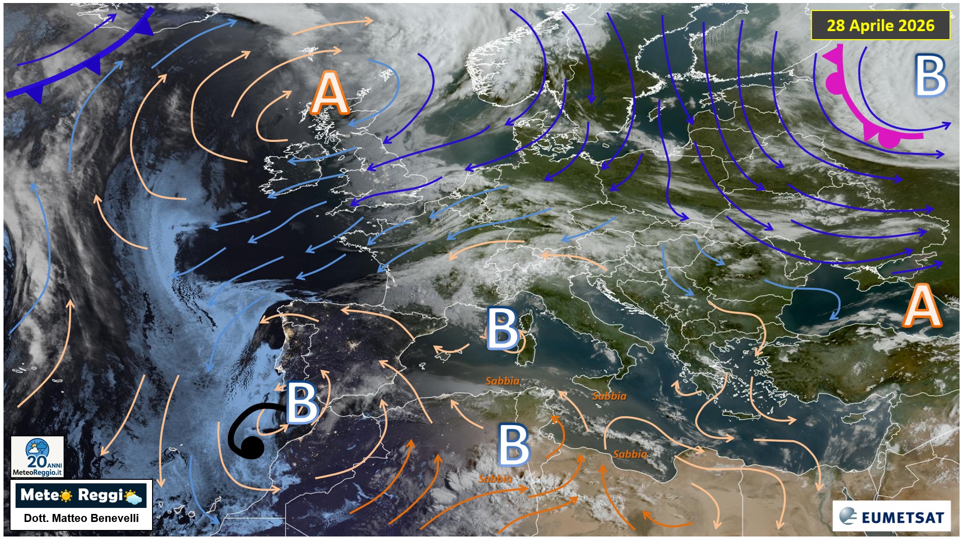 Immagine satellitare 28 aprile 2026