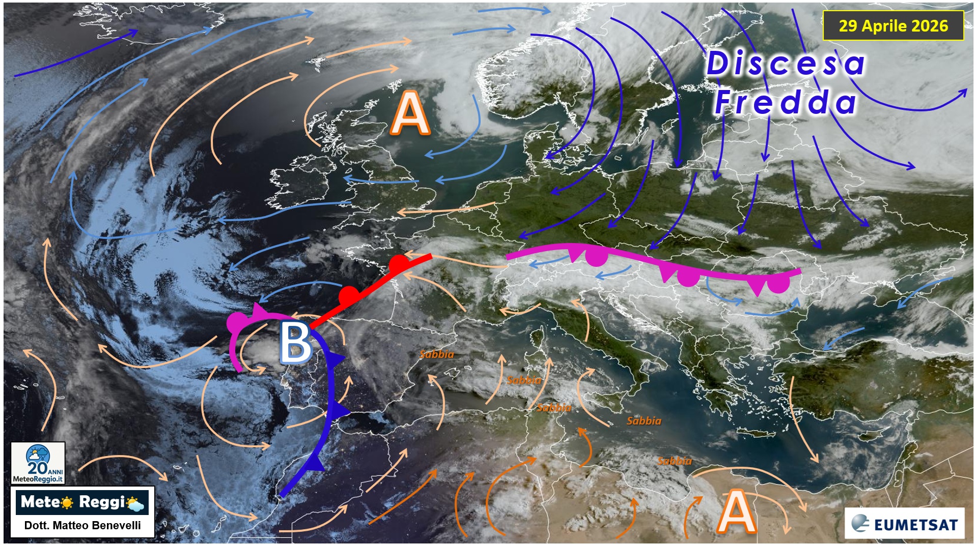 Immagine satellitare 29 aprile 2026