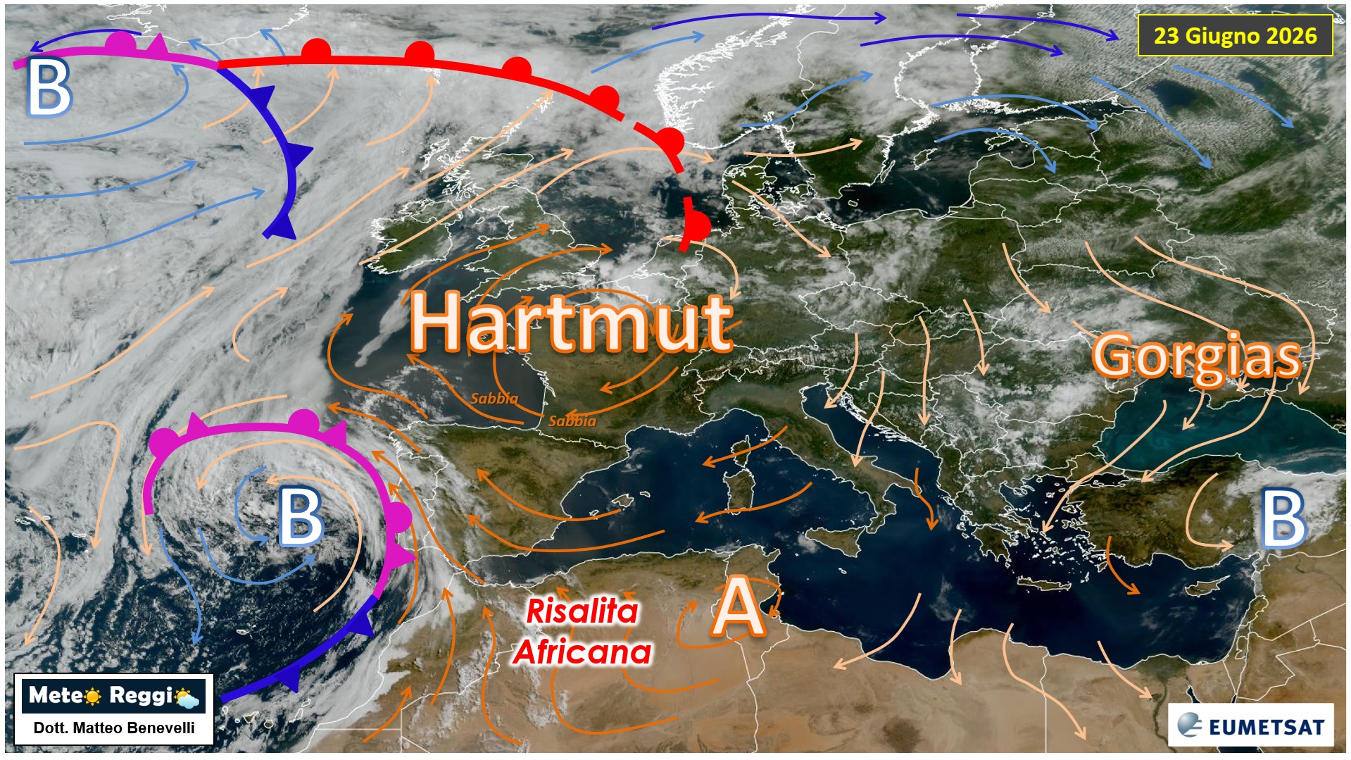 Immagine satellitare 23 giugno 2026