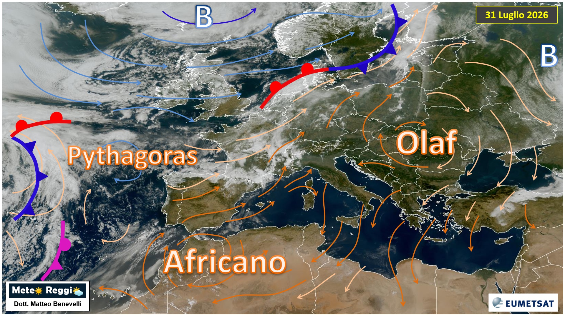 Immagine satellitare 31 luglio 2026