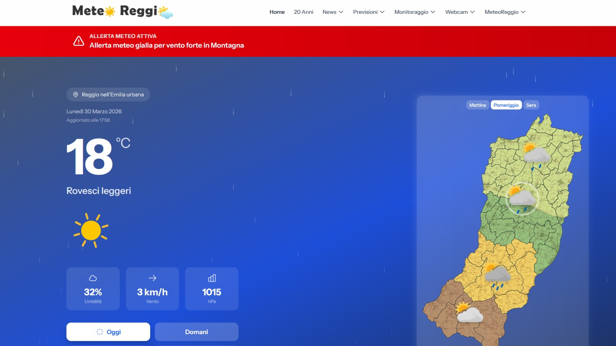 Rinnovamento del nostro sito! Nasce MeteoReggio.it versione 4.0