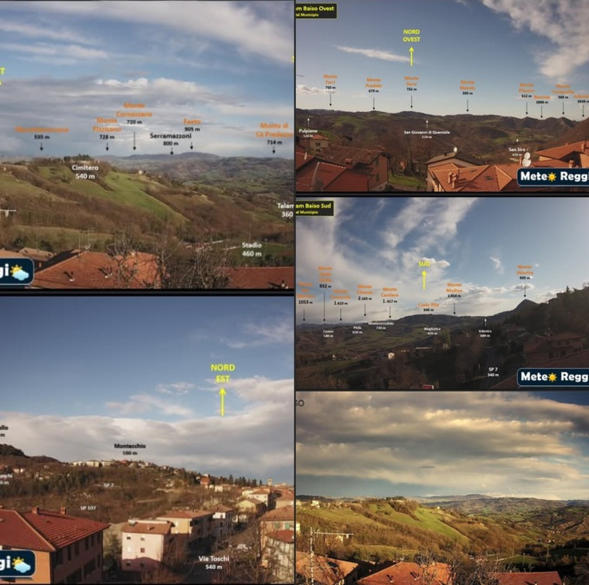 Quattro webcam a Baiso