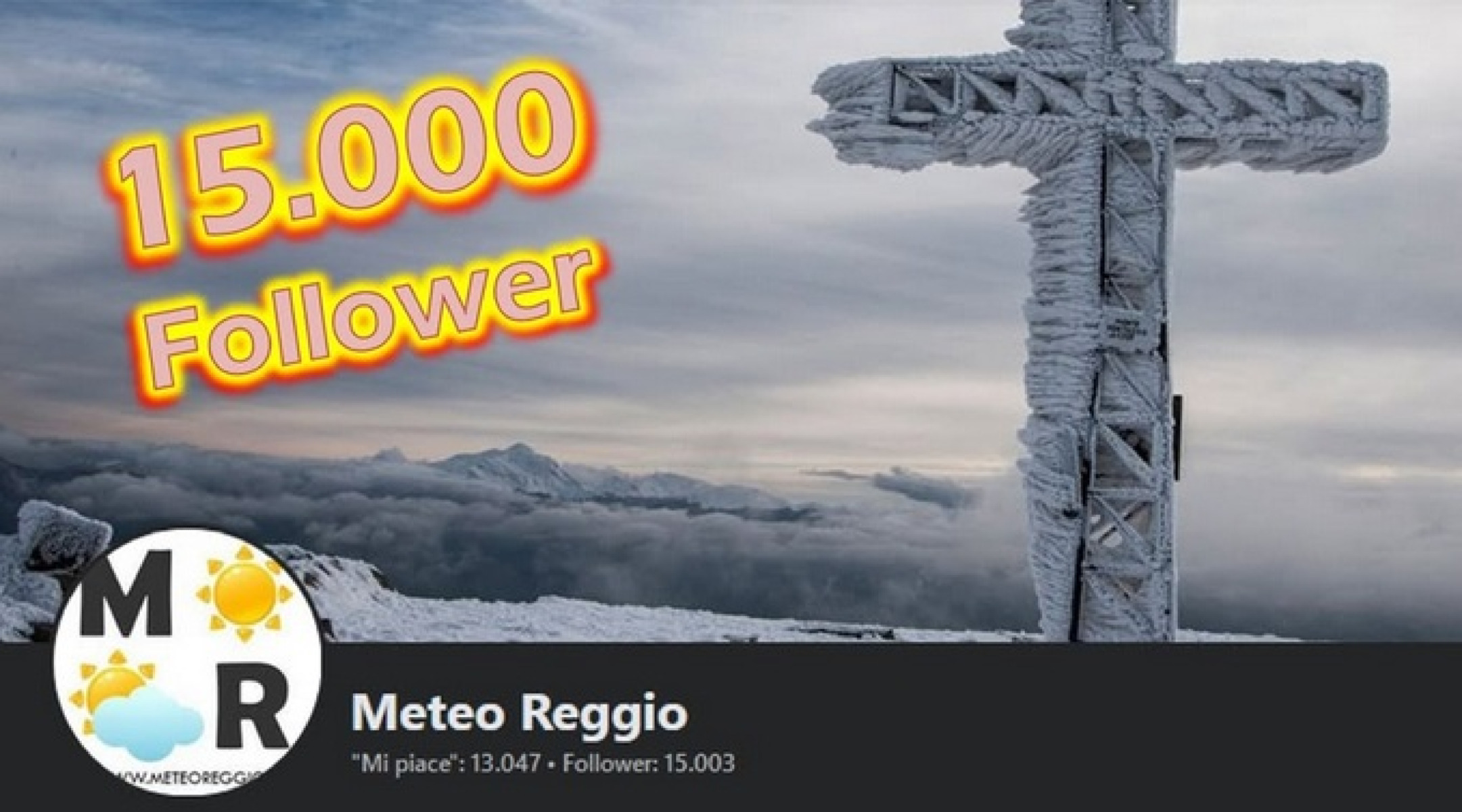 15000 follower su Facebook